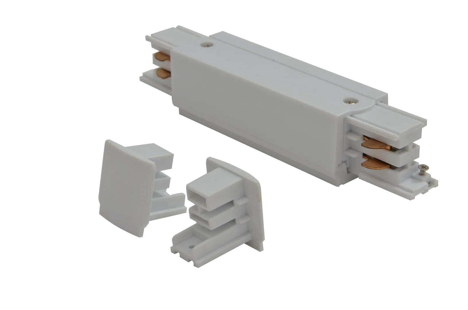 TRACK 3LINE POWER + 2 x END CAP WH
