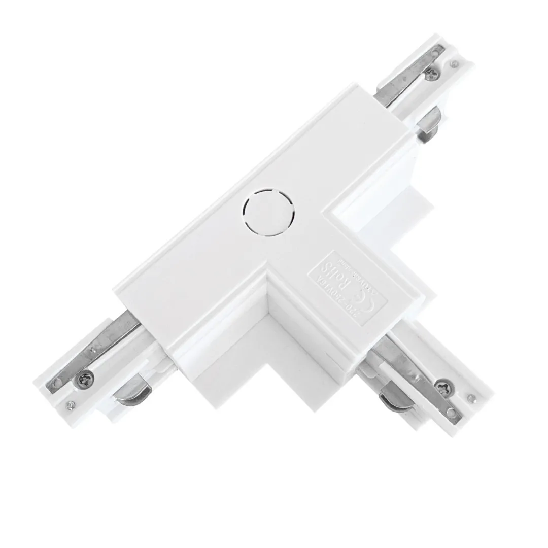 TRACK 3LINE T CONNECTOR LEFT GIPS WH